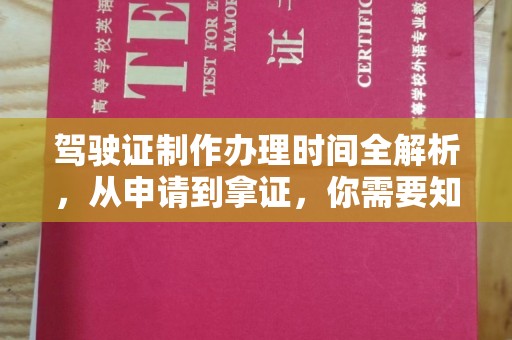 柯坪驾驶证制作办理时间全解析，从申请到拿证，你需要知道的一切