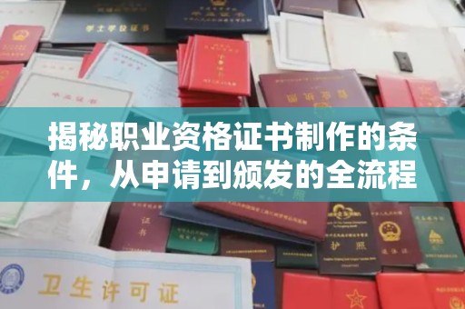 柯坪揭秘职业资格证书制作的条件，从申请到颁发的全流程解析