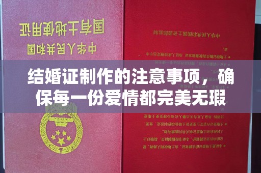 柯坪结婚证制作的注意事项，确保每一份爱情都完美无瑕
